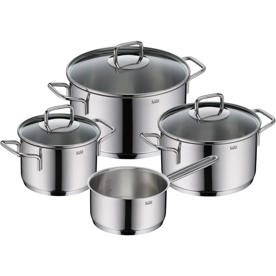 silit-extra-cook-kochgeschirr-set-4-teilig-kocht-pfe-16-20-24-cm-mit-glasdeckel- image 1