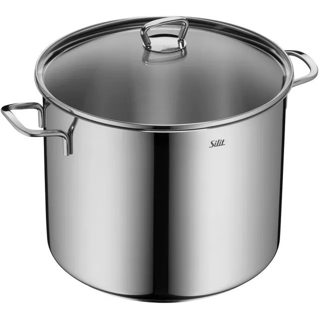 silit-gem-se-suppentopf-28-cm-mit-glasdeckel-12-liter-edelstahl-18-10-poliert-in image 1
