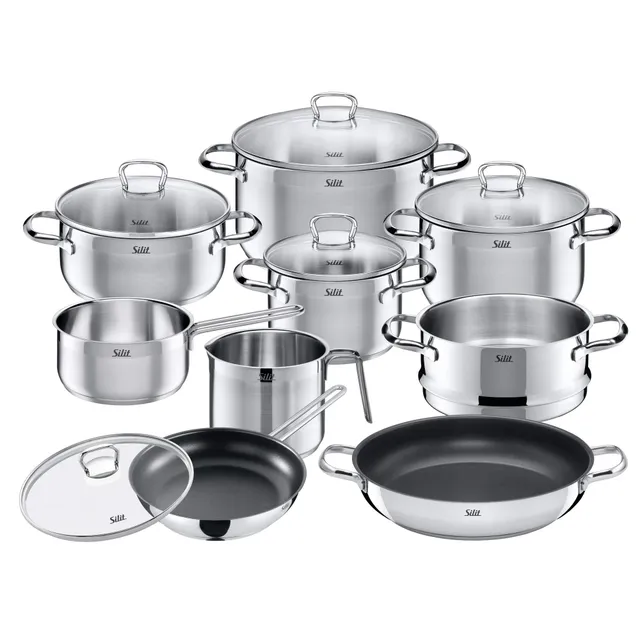 silit-toskana-topfset-induktion-10-teilig-mit-glasdeckel-edelstahl-kocht-pfe-mil image 1
