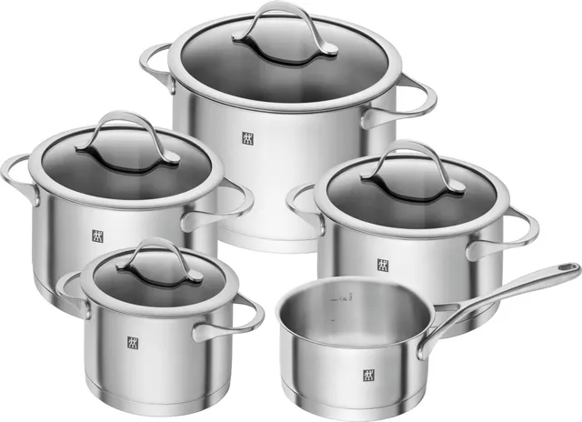 zwilling-essence-kochtopf-set-5-teilig-edelstahl-18-10-induktion-aluminiumkern-i image 1