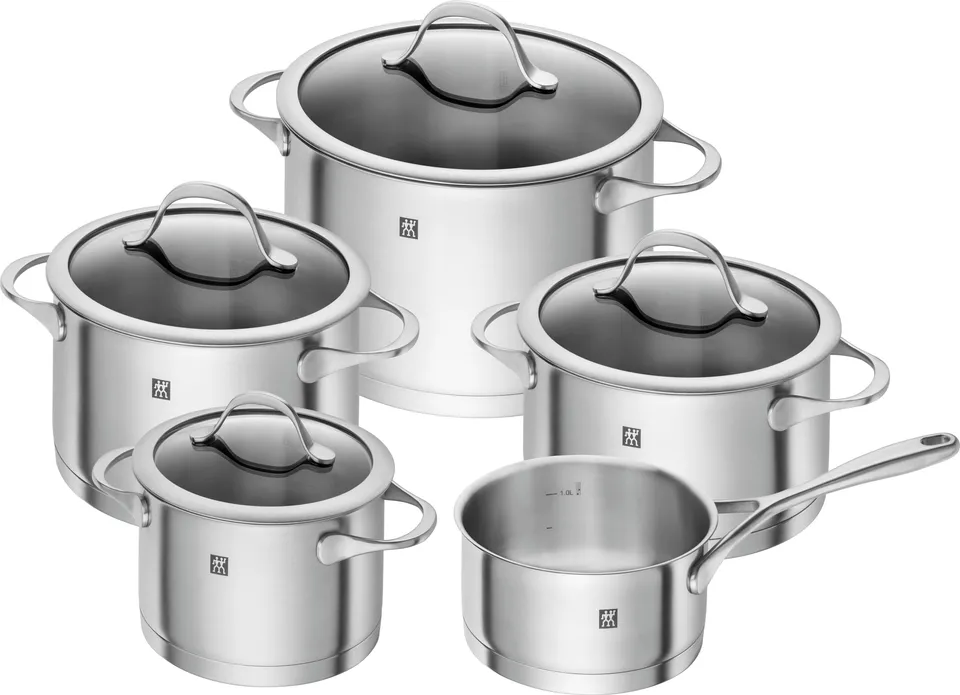 zwilling-essence-kochtopf-set-5-teilig-edelstahl-18-10-induktion-aluminiumkern-i image 1