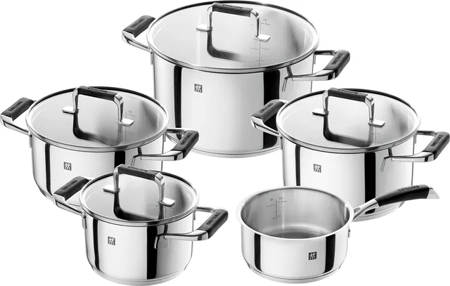 cornelia-poletto-by-zwilling-kochgeschirr-set-5-teilig-18-10-edelstahl-mit-sigma image 1
