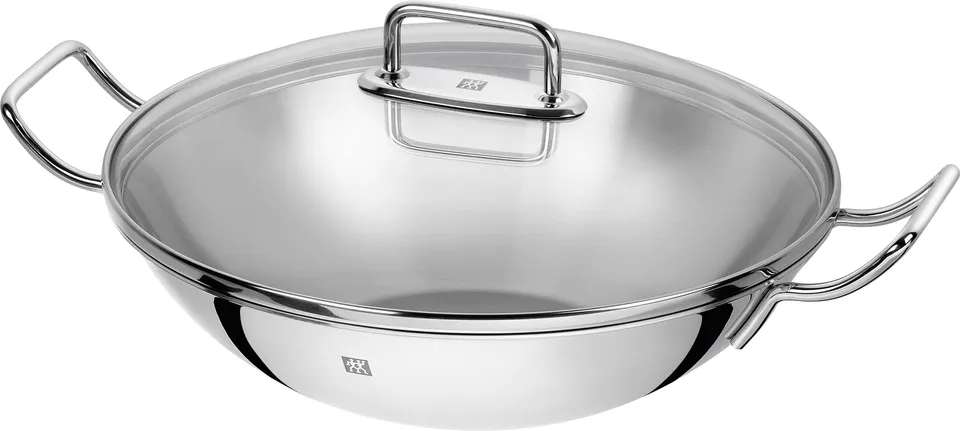 zwilling-plus-wokpfanne-32-cm-mit-glasdeckel-und-edelstahlgitter-edelstahl-18-10 image 1