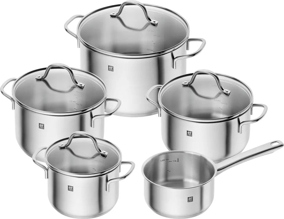 zwilling-flow-kochtopf-set-5-teilig-mit-glas-deckel-edelstahl-18-10-f-r-alle-her image 1