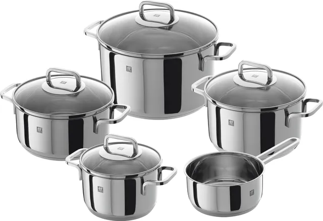 zwilling-quadro-kochtopf-set-5-teilig-mit-glasdeckeln-edelstahl-18-10-induktions image 1