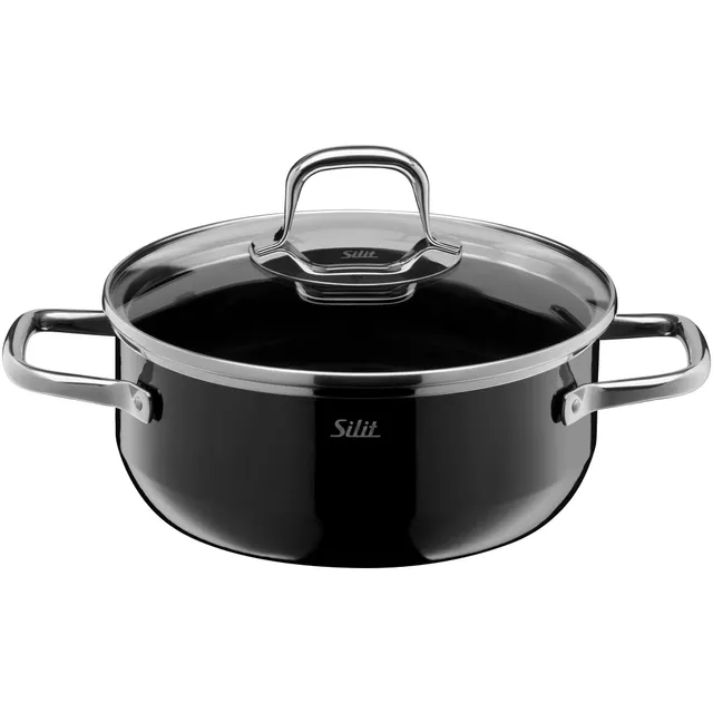 silit-elegance-line-bratentopf-20-cm-mit-glasdeckel-2-4-l-kochtopf-aus-silargan- image 1
