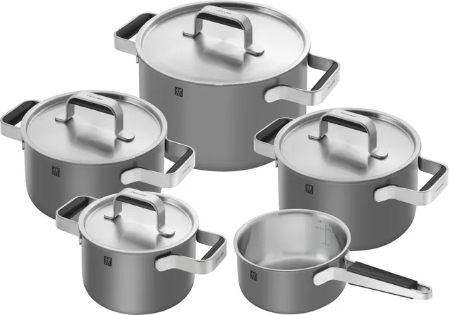 zwilling-pure-kochtopfset-5-tlg-18-10-edelstahl-mit-keramik-au-enbeschichtung-in image 1
