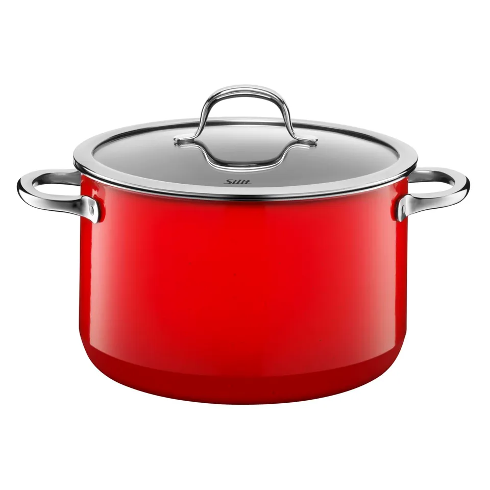 silit-passion-red-kochtopf-24-cm-mit-glasdeckel-bratentopf-induktion-4-4-l-silar image 1