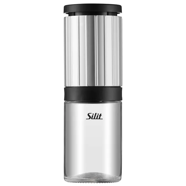 silit-piccante-salz-und-pfefferm-hle-14-cm-edelstahl-glas-mit-keramikmahlwerk-un image 1
