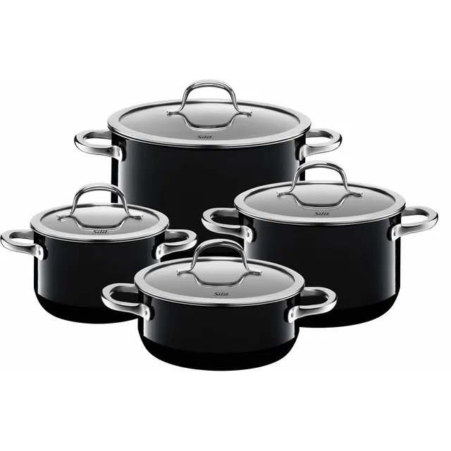 silit-passion-black-topfset-induktion-4-teilig-3-fleischt-pfe-mit-glasdeckel-bra image 1