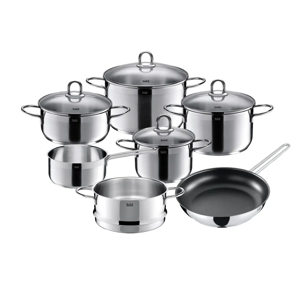 silit-diamant-topfset-induktion-7-teilig-kochtopf-set-mit-glasdeckel-pfanne-24-c image 1
