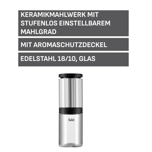 silit-piccante-salz-und-pfefferm-hle-14-cm-edelstahl-glas-mit-keramikmahlwerk-un image 5