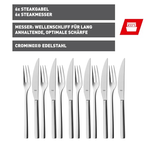 silit-trend-steakbesteck-set-12-teilig-poliert-crominox-edelstahl-18-10-geschmie image 7