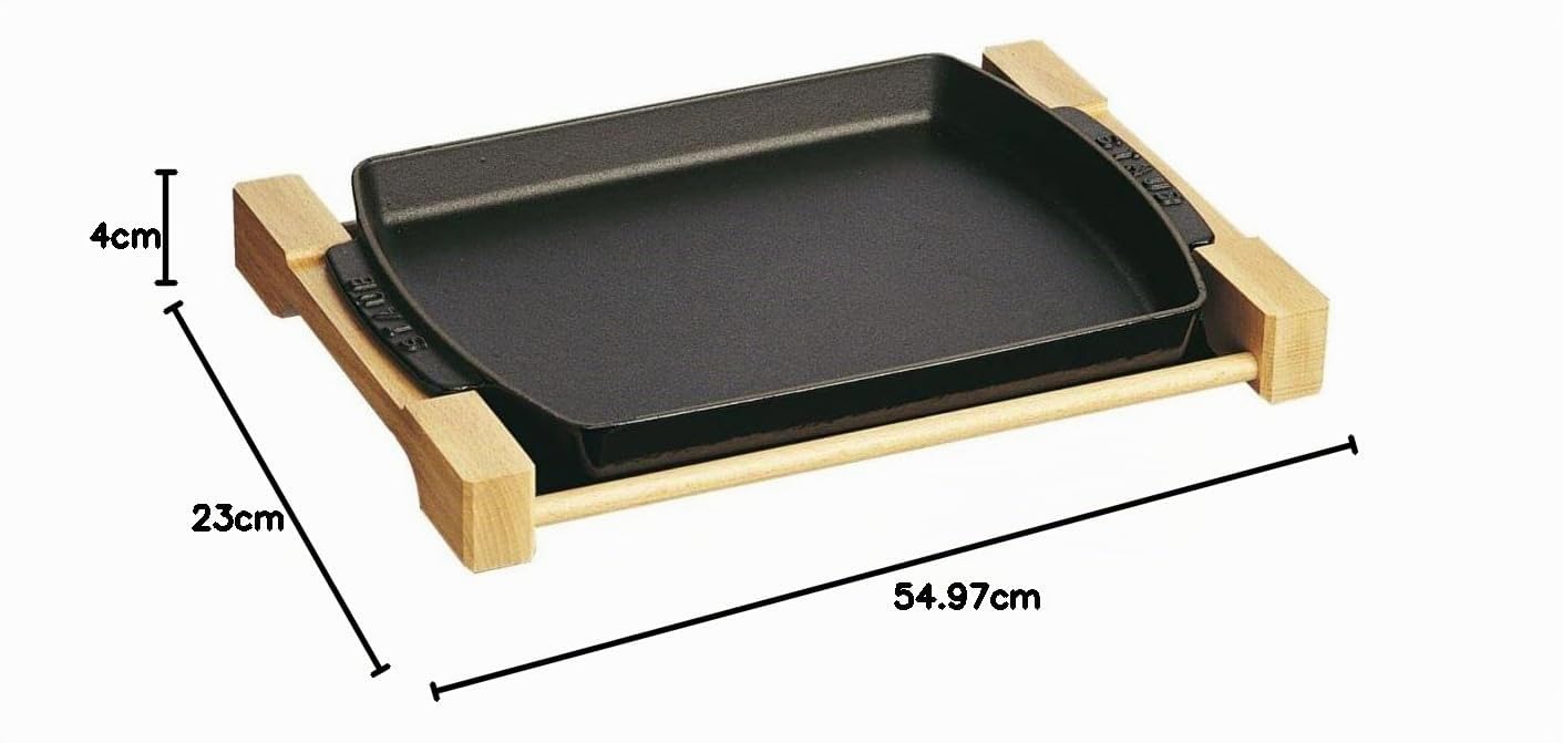 staub-servier-platte-aus-gusseisen-mit-holzgestell-rechteckig-33-x-23-cm-1-l-sch image 3