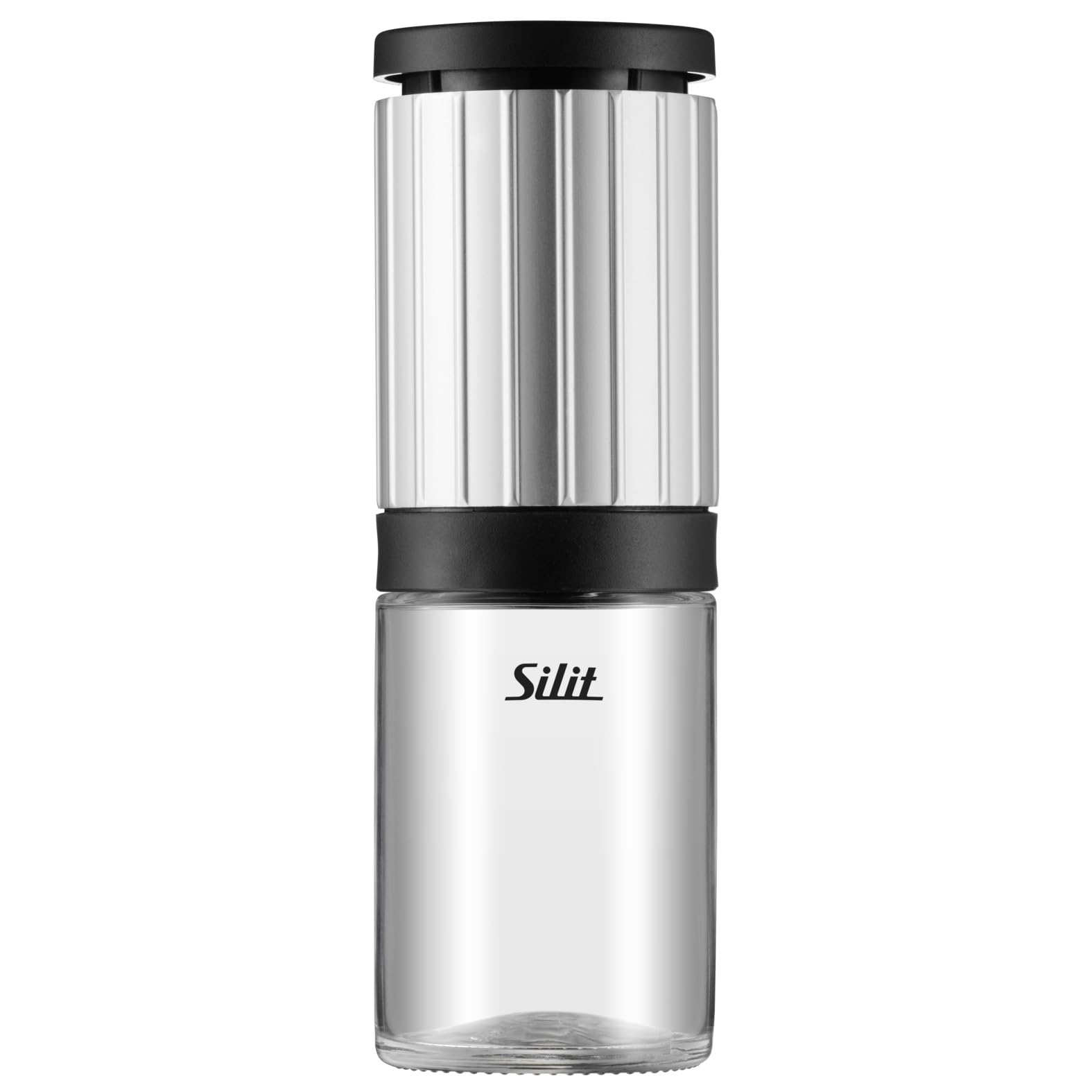 silit-piccante-salz-und-pfefferm-hle-14-cm-edelstahl-glas-mit-keramikmahlwerk-un image 1