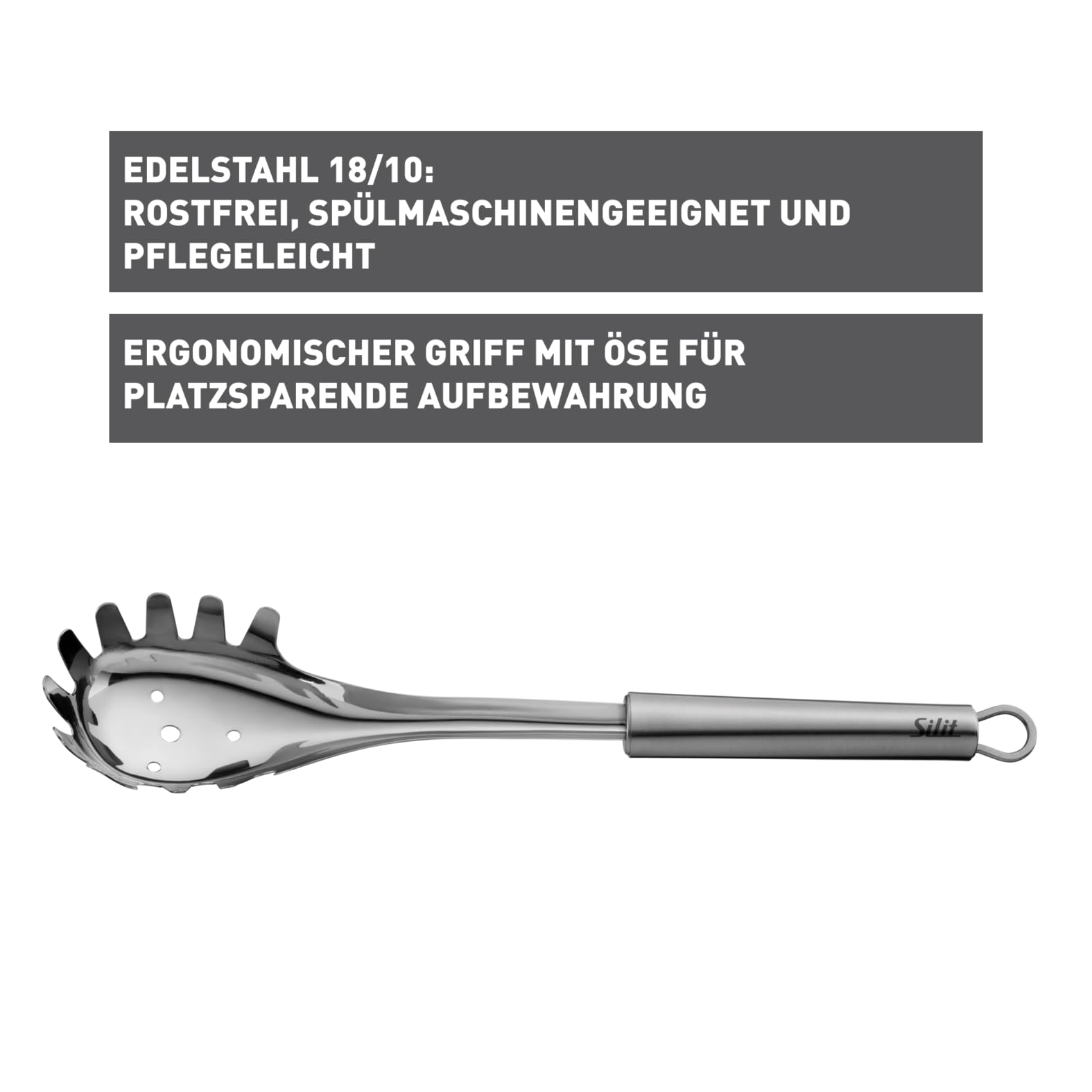silit-classic-line-spaghettil-ffel-32-cm-nudell-ffel-mit-abfluss-ffnungen-edelst image 2