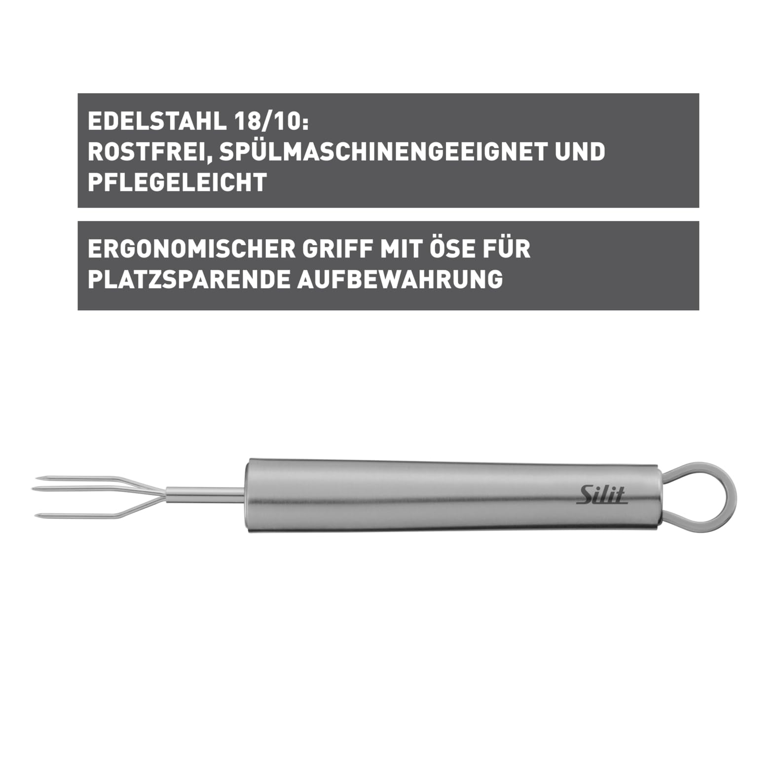 silit-classic-line-pellkartoffelgabel-17-cm-edelstahl-18-10-poliert-3-zinken-kar image 2
