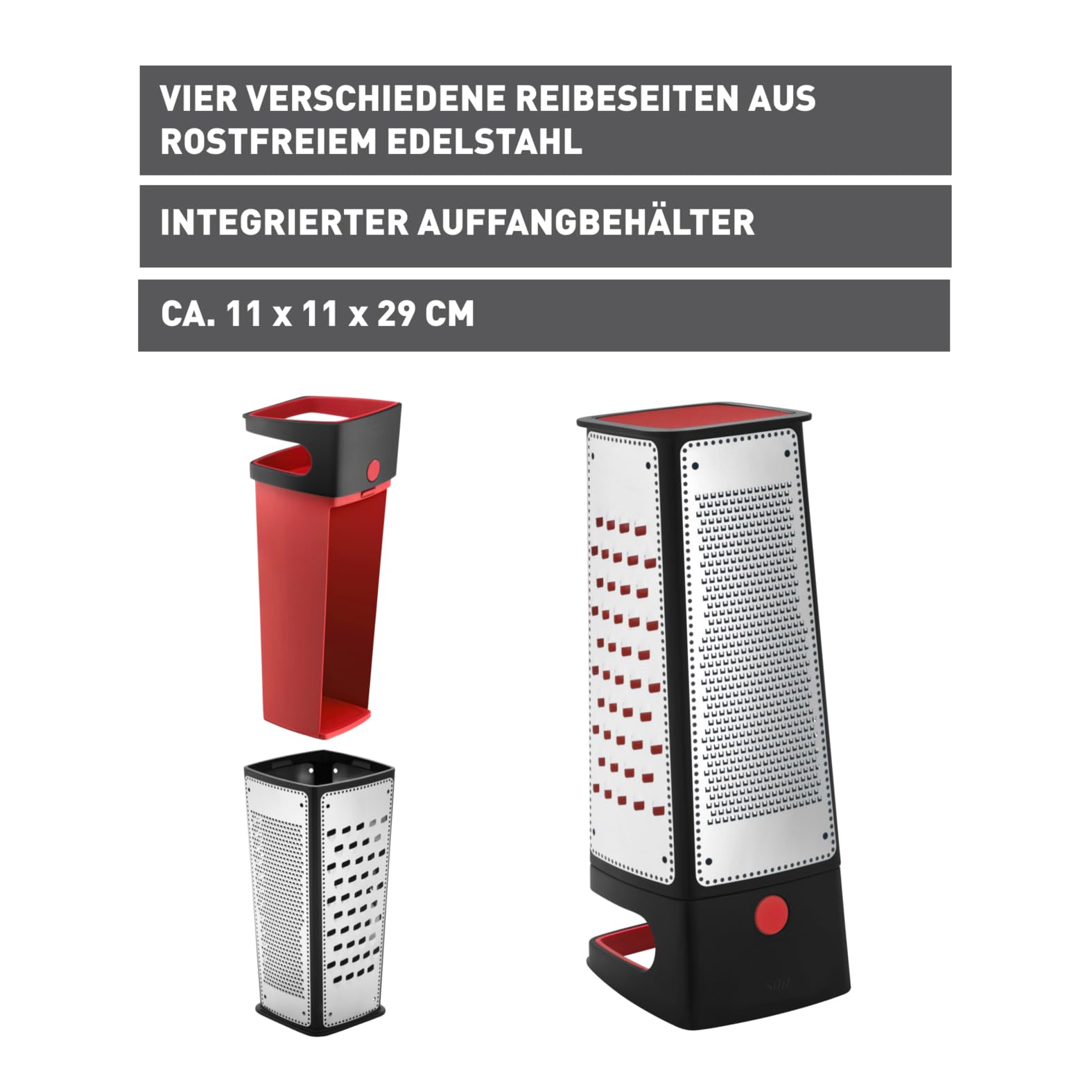 silit-vierkantreibe-mit-auffangbeh-lter-4-reibefl-chen-edelstahl-18-10-29-5-x-11 image 2
