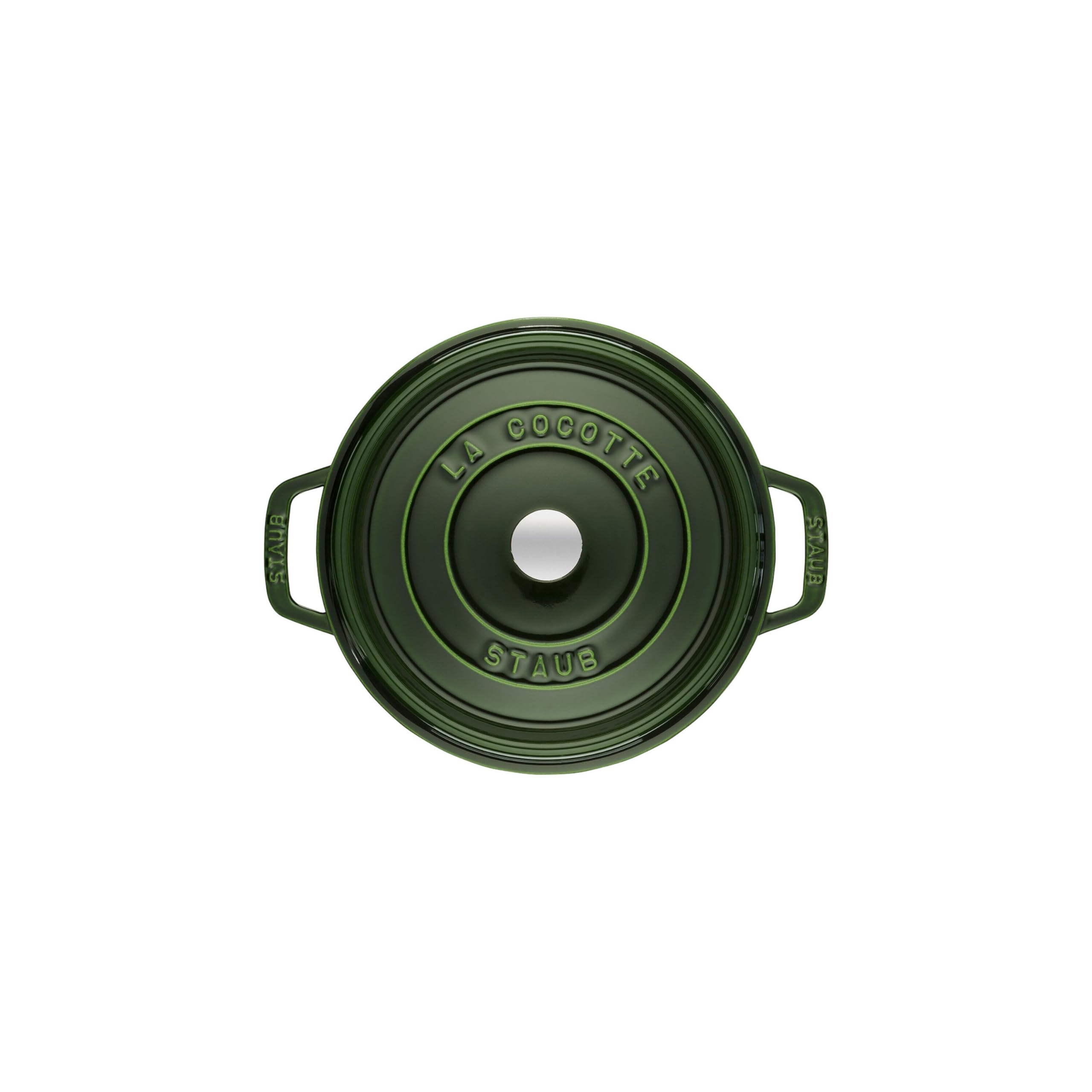 staub-cocotte-26-cm-rund-gusseisen-br-ter-mit-deckel-5-25-l-basilikum-gr-n-alle- image 4