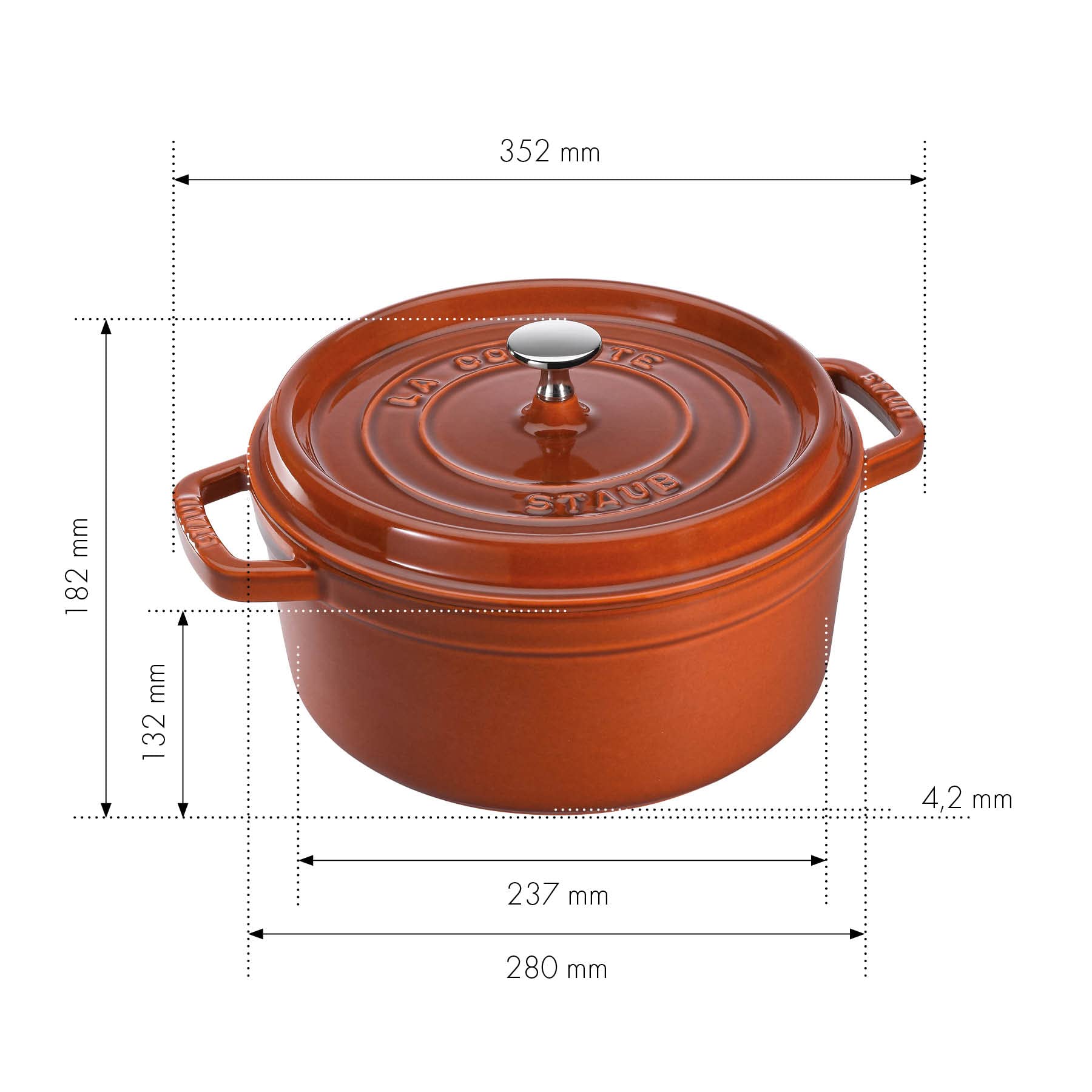 staub-cocotte-26-cm-rund-5-0-l-aus-emailliertem-gusseisen-br-ter-f-r-alle-herdar image 3