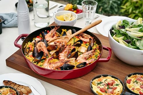 staub-bratpfanne-paellapfanne-34-cm-gusseisen-matt-schwarze-emaillierung-innen-m image 8