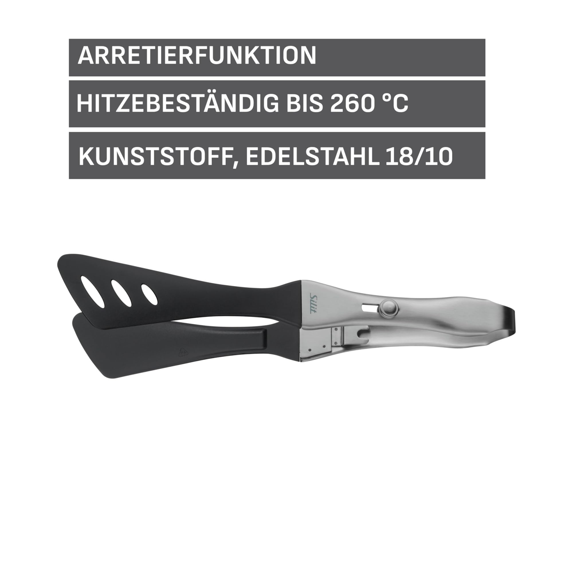 silit-girato-servierzange-31-cm-edelstahl-18-10-mit-hitzebest-ndigem-kunststoffk image 2