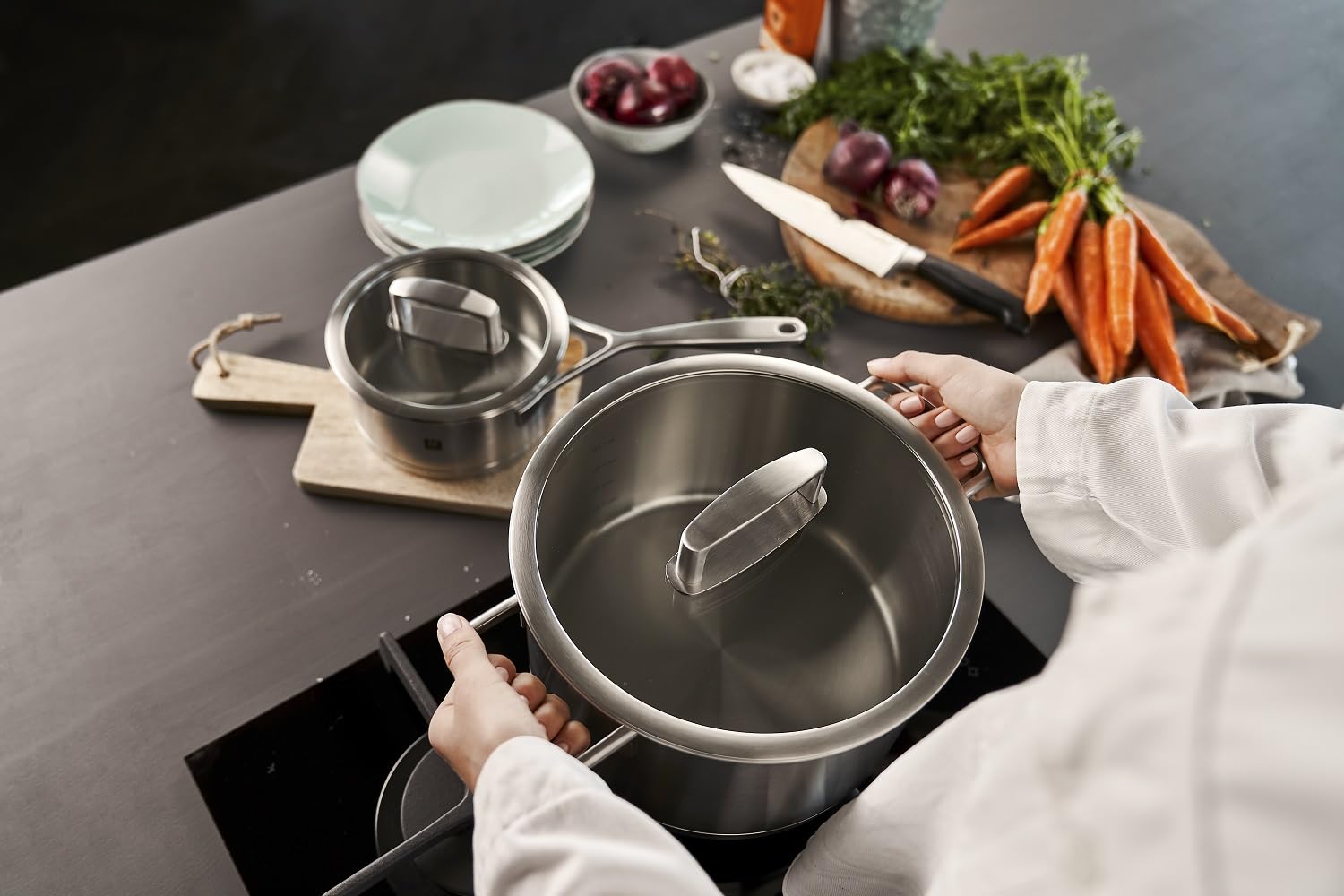 zwilling-vitality-kochtopf-set-5-teilig-3-kocht-pfe-16-20-24-cm-bratentopf-20-cm image 6