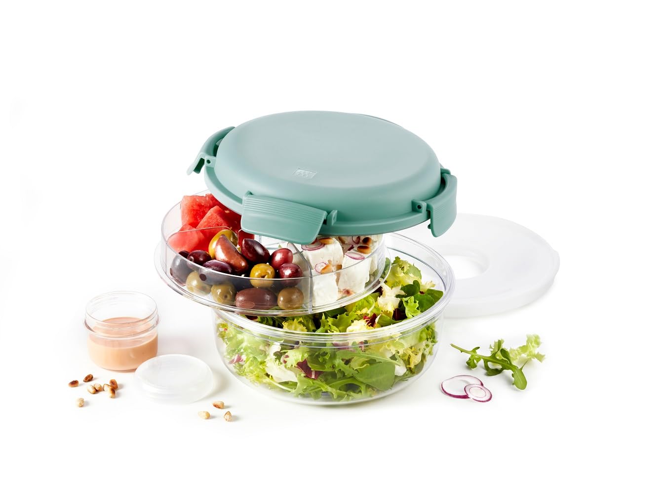 zwilling-lunchtime-salatbox-1-l-mit-k-hlakku-3-fach-einsatz-auslaufsicher-gr-n image 3