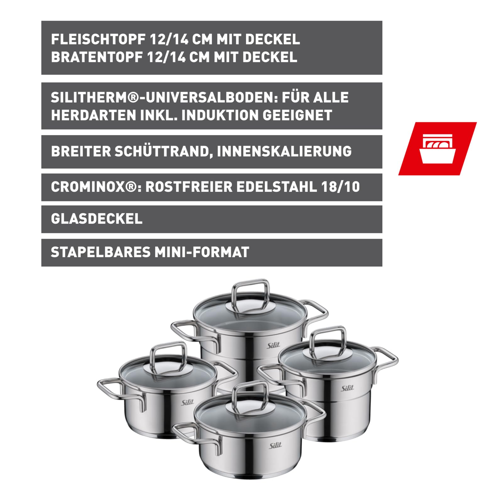 silit-extra-cook-mini-kochtopf-set-4-teilig-12-14-cm-mit-glasdeckel-crominox-ede image 2