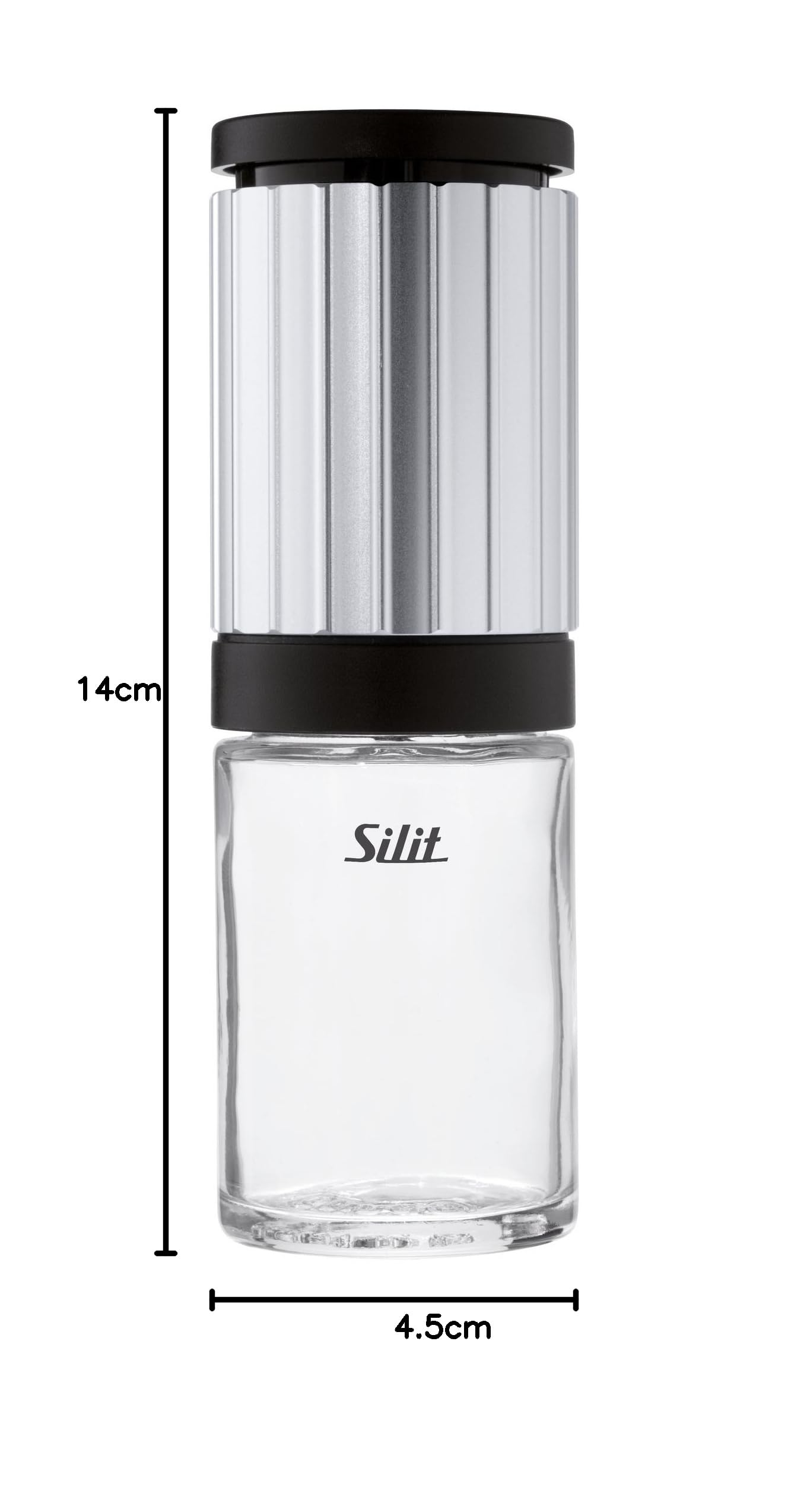 silit-piccante-salz-und-pfefferm-hle-14-cm-edelstahl-glas-mit-keramikmahlwerk-un image 3