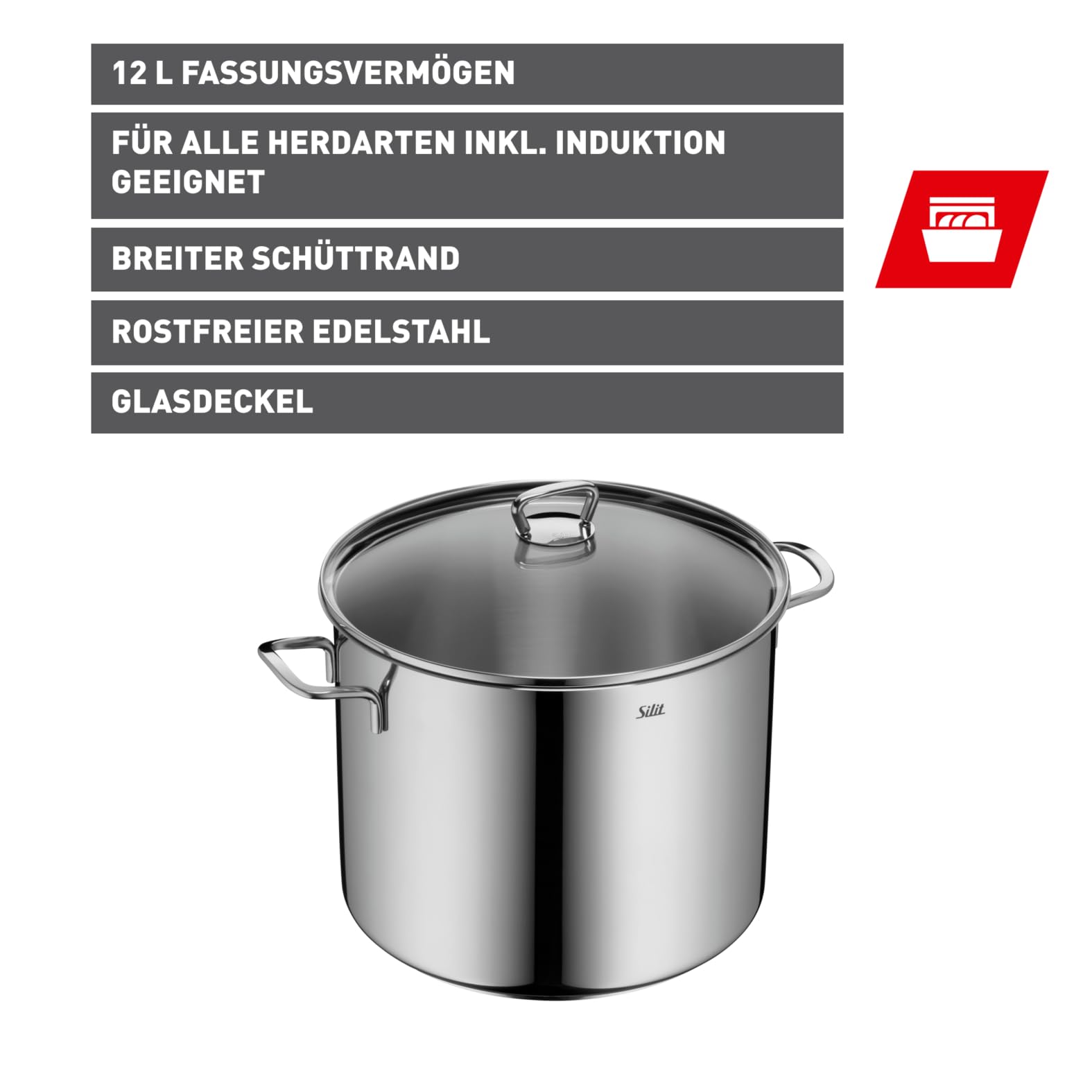 silit-gem-se-suppentopf-28-cm-mit-glasdeckel-12-liter-edelstahl-18-10-poliert-in image 2