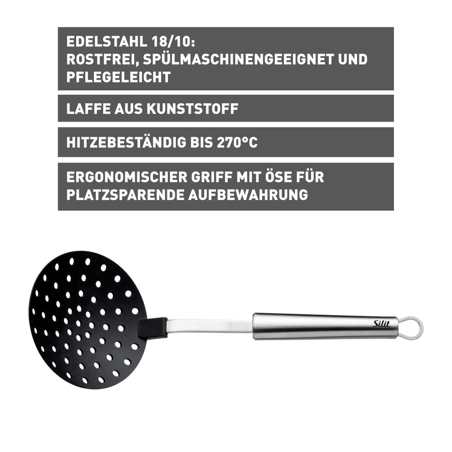 silit-classic-line-schauml-ffel-33-cm-edelstahl-mit-kunststoff-laffe-hitzebest-n image 2