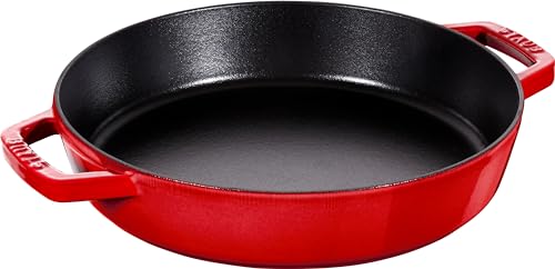 staub-bratpfanne-paellapfanne-34-cm-gusseisen-matt-schwarze-emaillierung-innen-m image 6