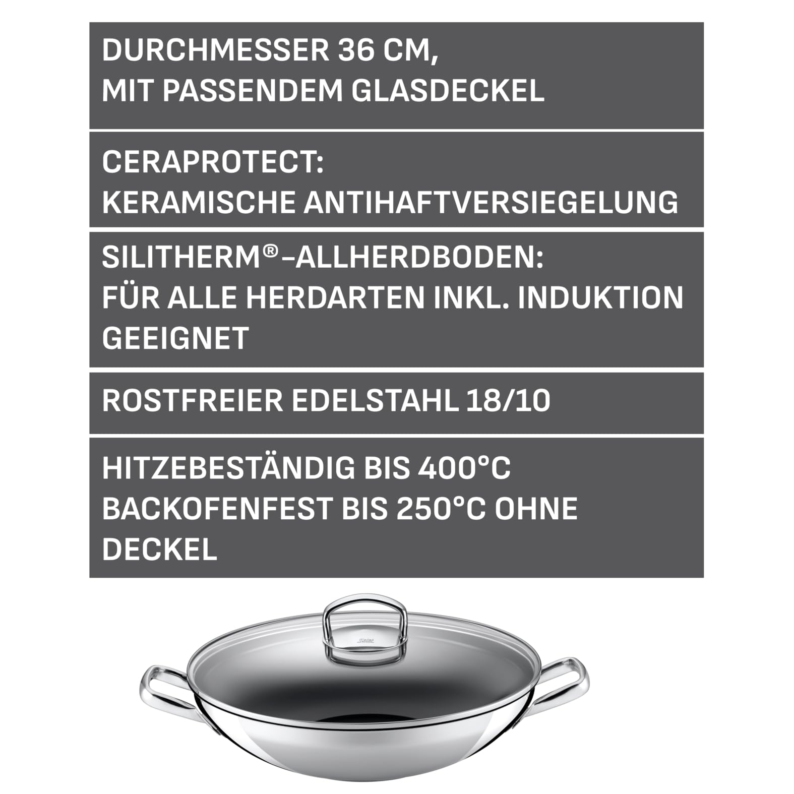 silit-hongkong-wokpfanne-36-cm-mit-glasdeckel-induktion-ceraprotect-keramik-anti image 2