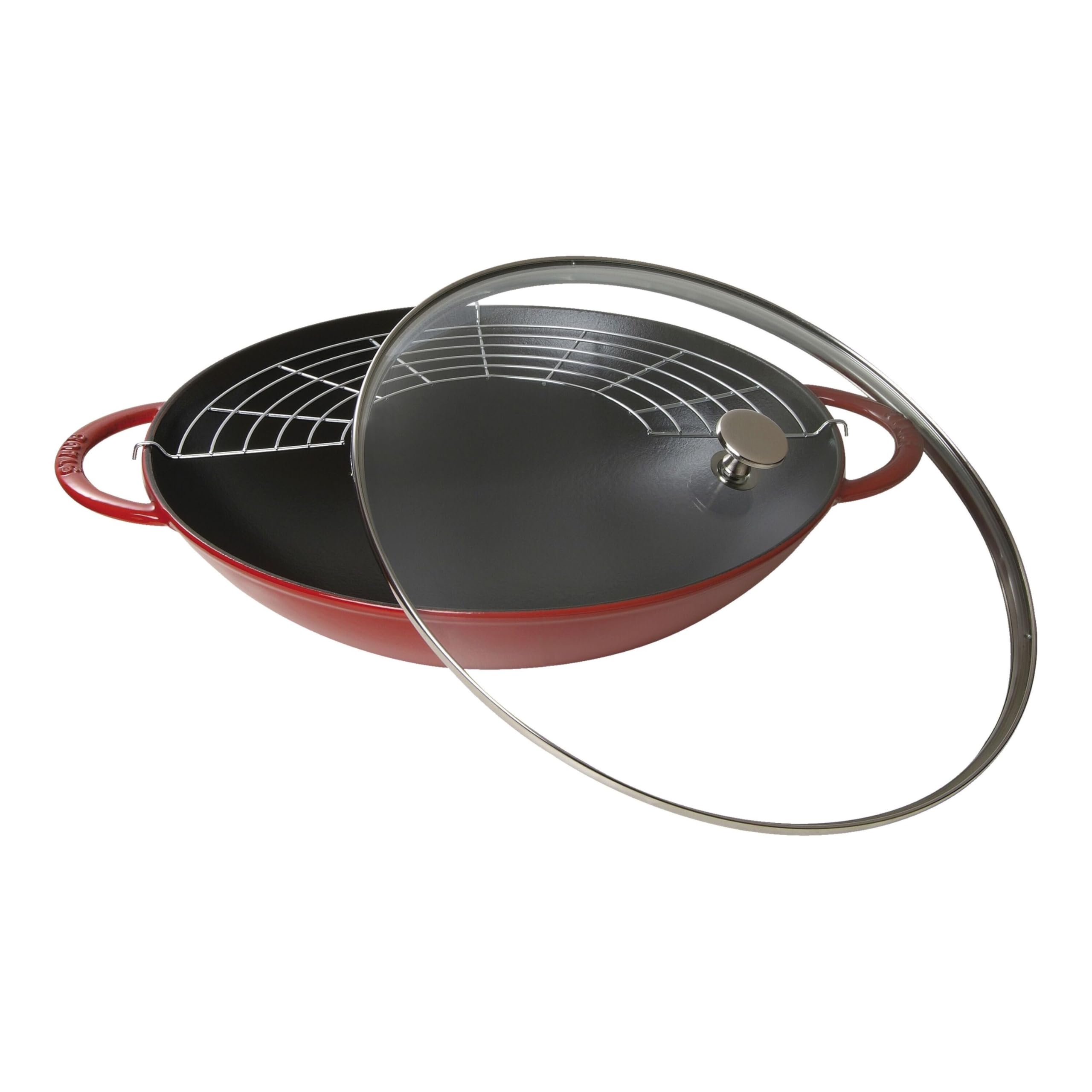 staub-wok-30-cm-gusseisen-mit-glasdeckel-induktionsgeeignet-schwarz image 7