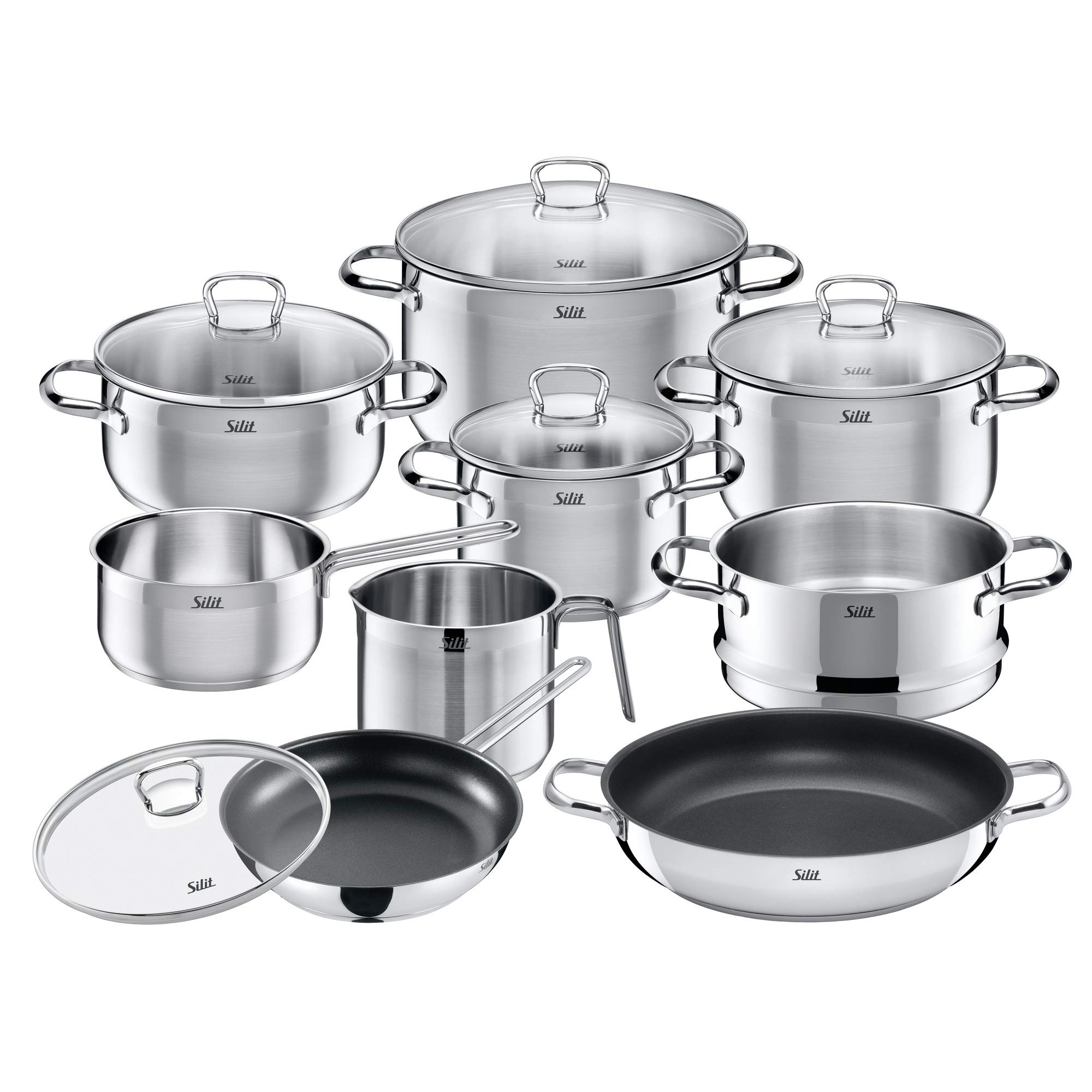 silit-toskana-topfset-induktion-10-teilig-mit-glasdeckel-edelstahl-kocht-pfe-mil image 1