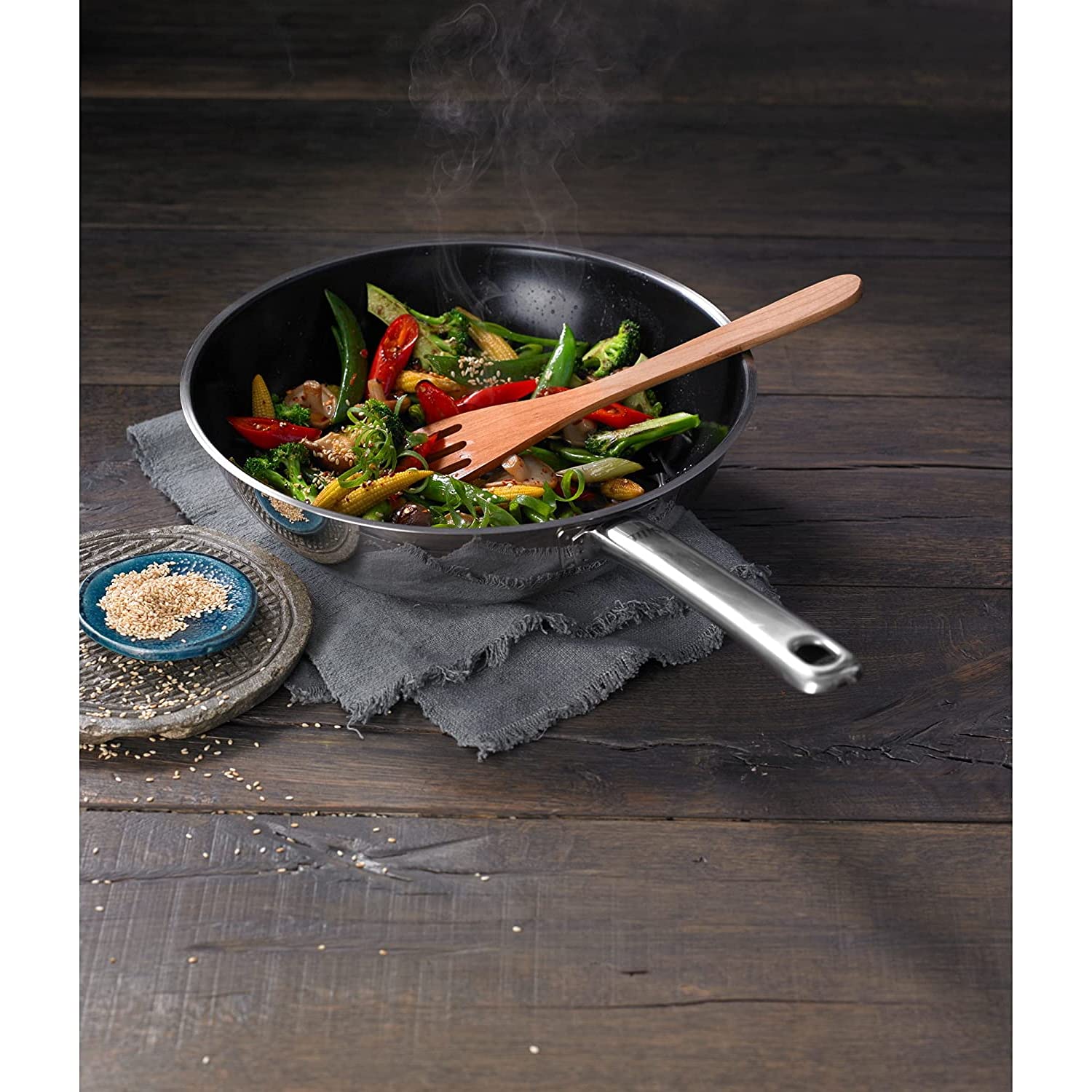silit-wuhan-wokpfanne-28-cm-induktion-edelstahl-mit-ceraprotect-antihaftbeschich image 3