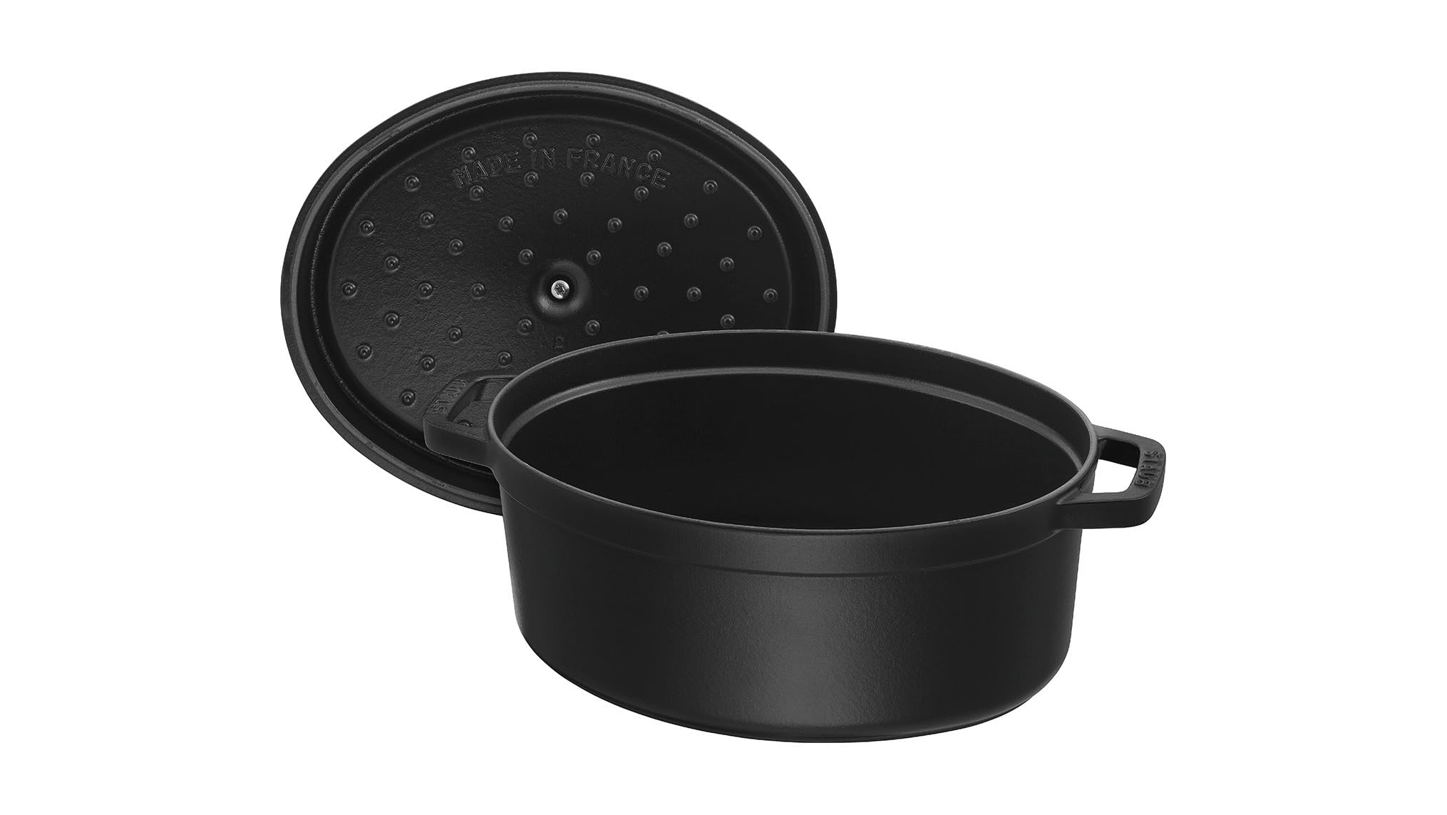 staub-cocotte-33-cm-oval-gusseisen-br-ter-mit-deckel-6-7-l-schwarz-alle-herdarte image 3