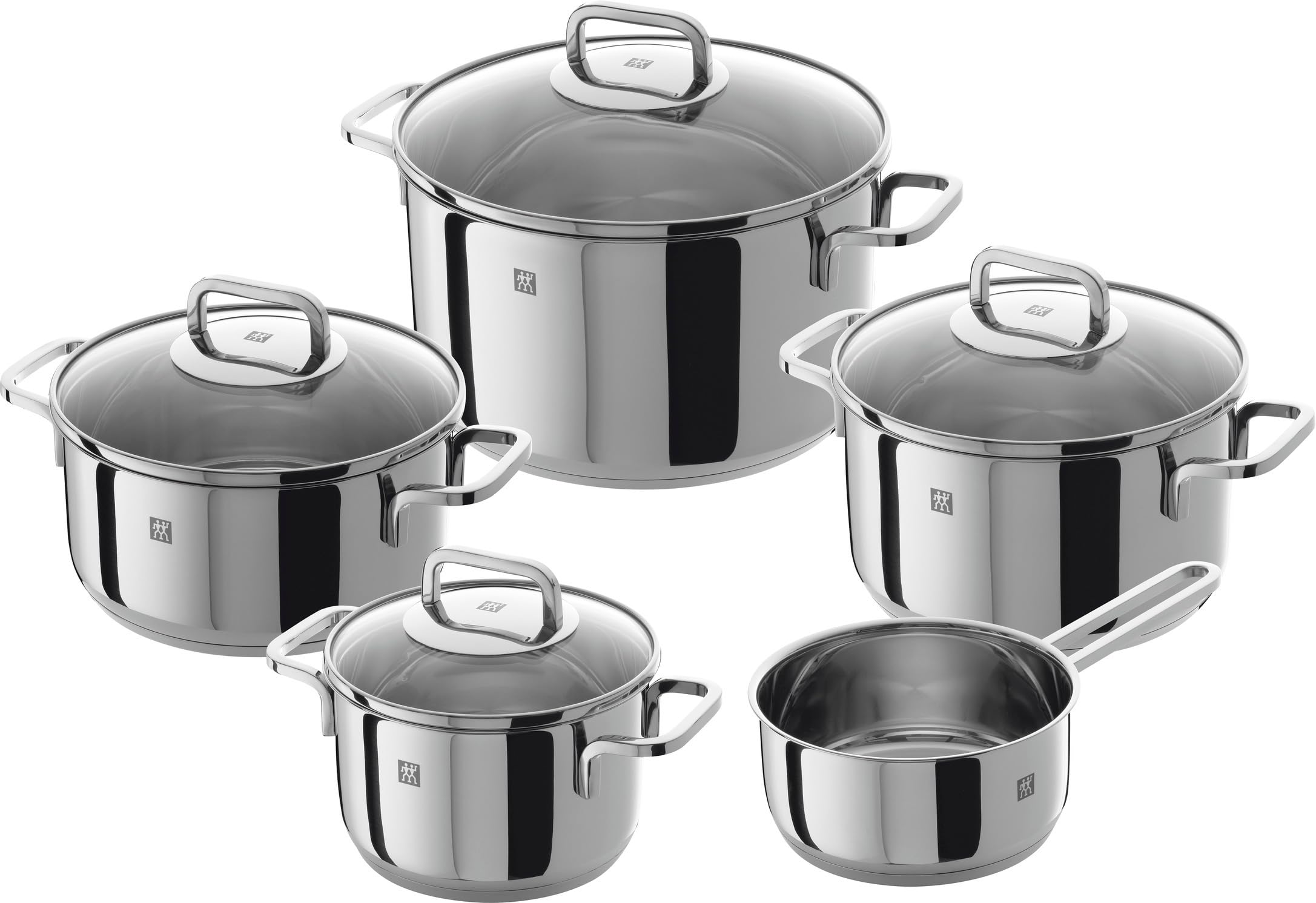 zwilling-quadro-kochtopf-set-5-teilig-mit-glasdeckeln-edelstahl-18-10-induktions image 1