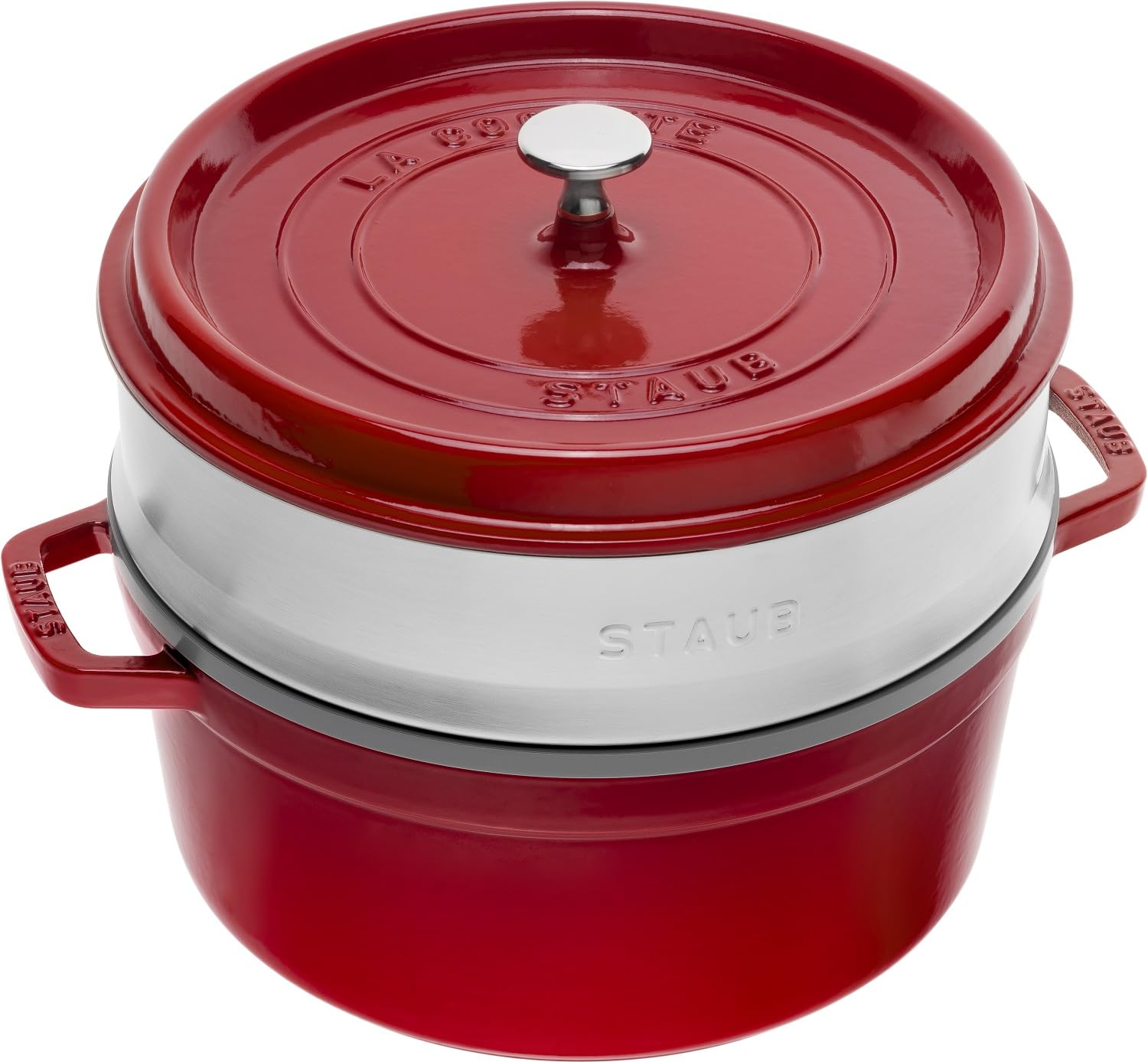 staub-cocotte-26-cm-rund-mit-dampfeinsatz-aus-edelstahl-gusseisen-br-ter-5-25-l- image 1