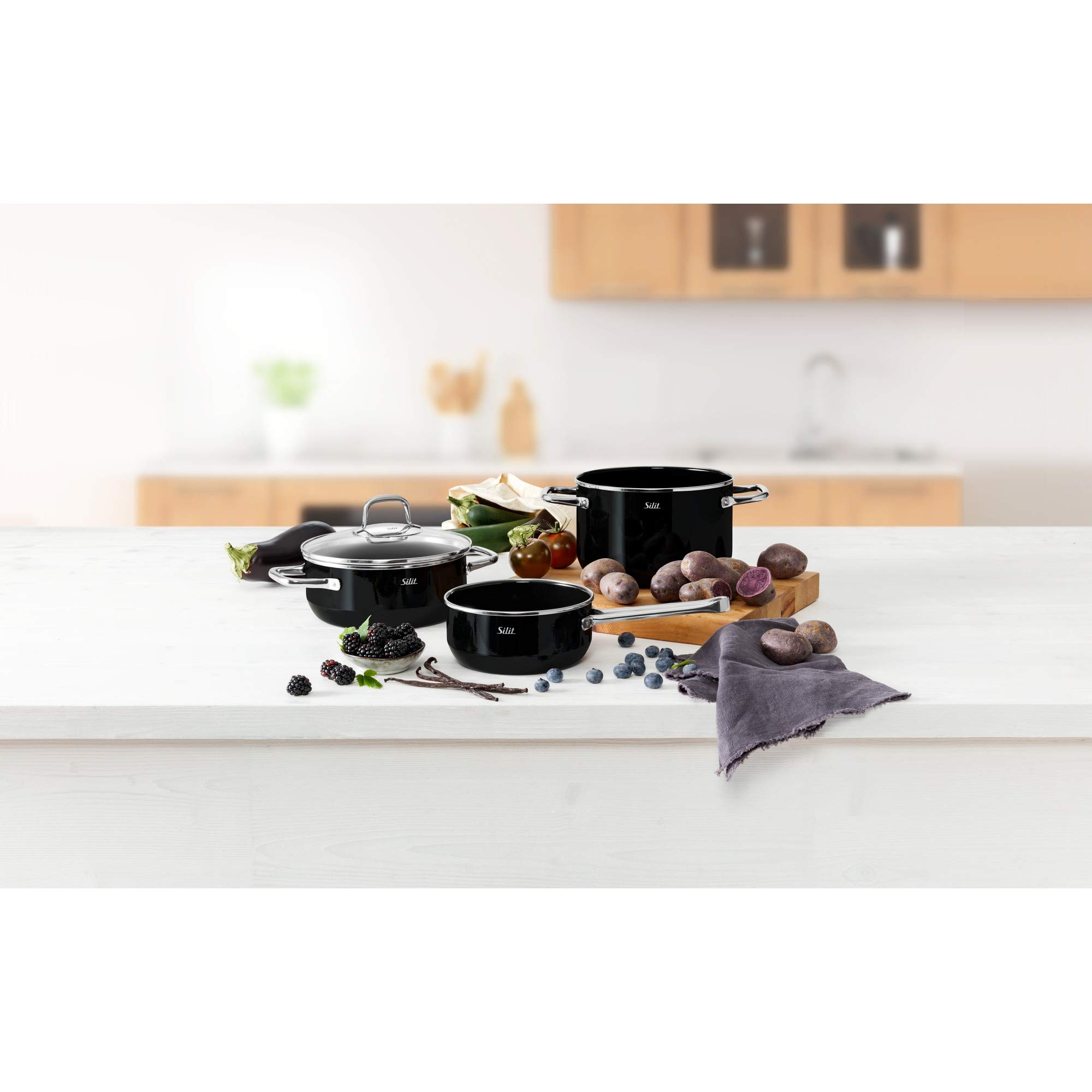 silit-elegance-line-bratentopf-20-cm-mit-glasdeckel-2-4-l-kochtopf-aus-silargan- image 2