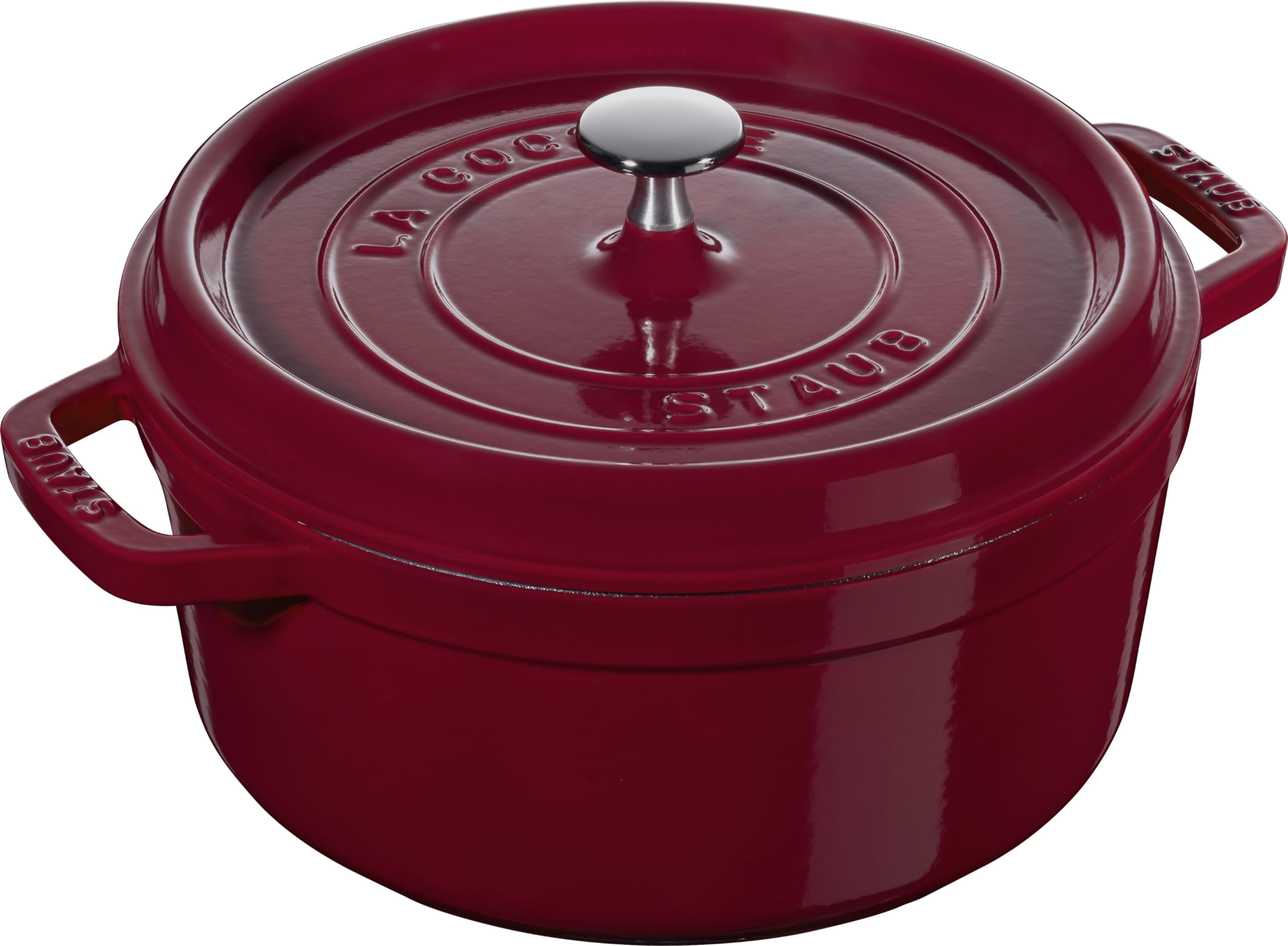 staub-cocotte-24-cm-3-8-l-rund-bordeaux-rot-emaillierter-gusseisen-br-ter-f-r-al image 1