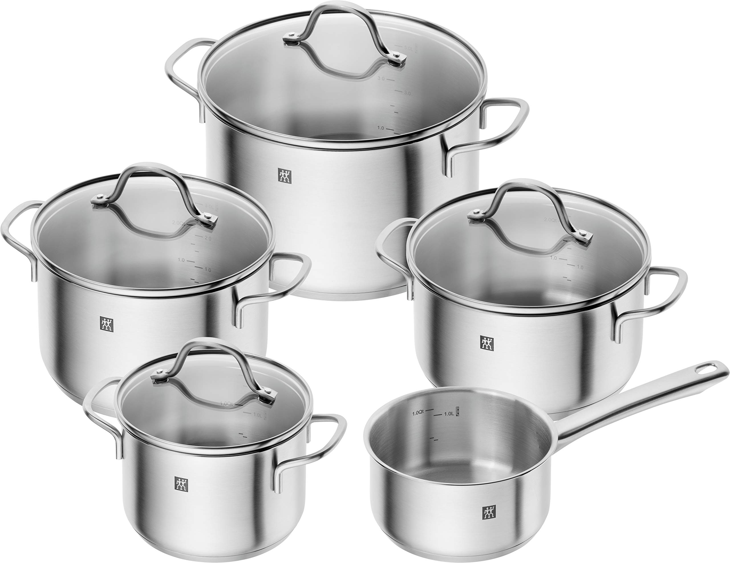 zwilling-flow-kochtopf-set-5-teilig-mit-glas-deckel-edelstahl-18-10-f-r-alle-her image 1