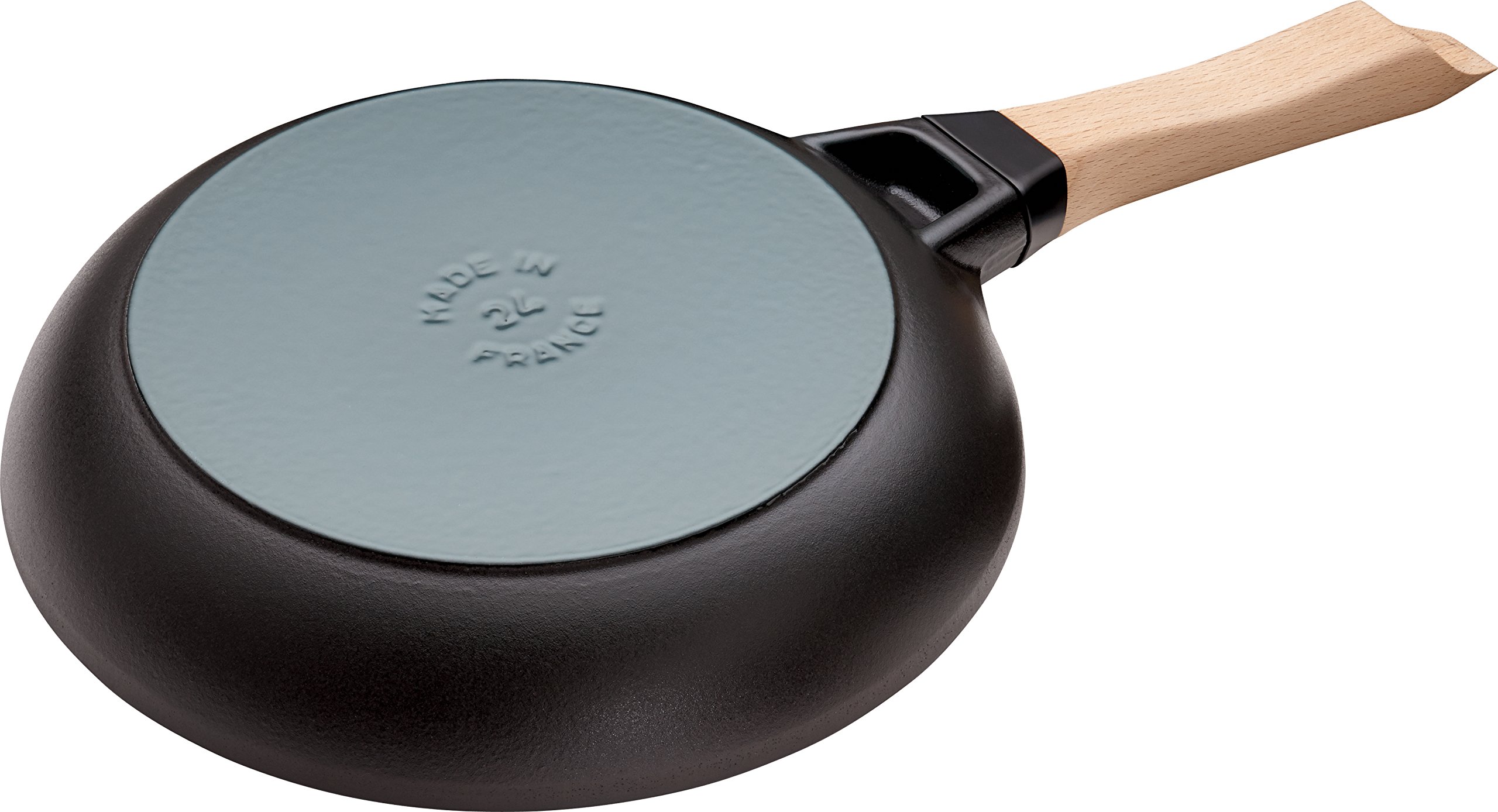 staub-grillpfanne-28-cm-aus-emailliertem-gusseisen-rund-mit-klappbarem-silikongr image 2