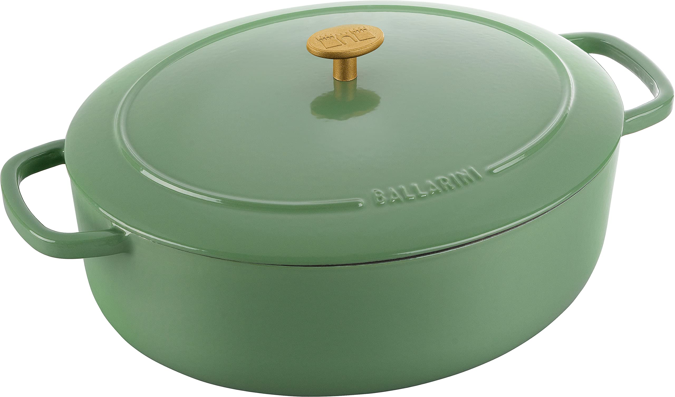 ballarini-bellamonte-gusseisen-br-ter-oval-33-cm-6-5-l-emailliert-gr-n-dutch-ove image 1